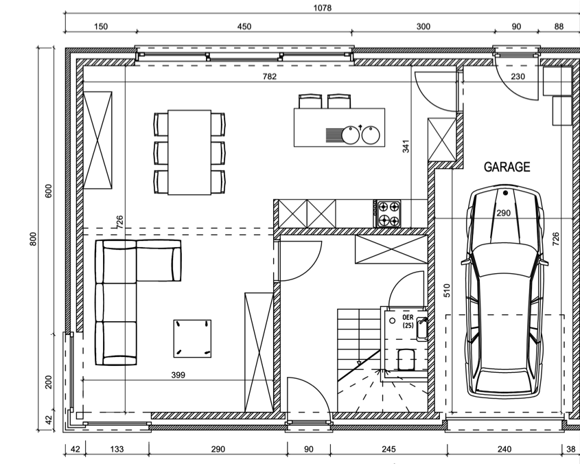 Plan - Maison neuve à Hollain, rue du Fort Debout